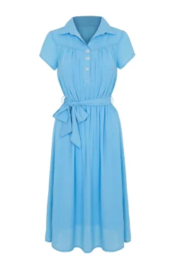 Hell Bunny Pearl Dress Blue Sale