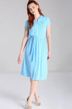 Hell Bunny Pearl Dress Blue Sale