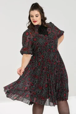 Hell Bunny Perry Mid Dress Black Clearance