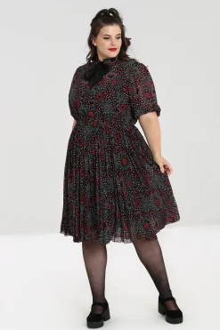 Hell Bunny Perry Mid Dress Black Clearance