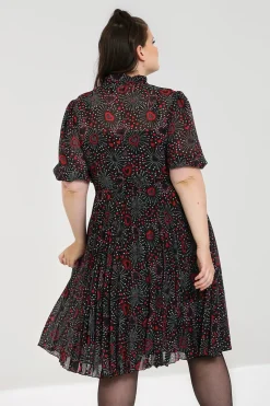 Hell Bunny Perry Mid Dress Black Clearance