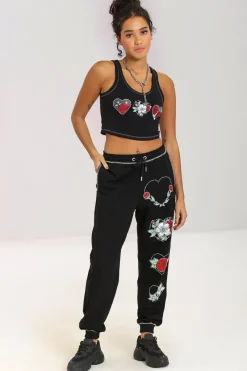 Hell Bunny Petal Joggers Black Clearance