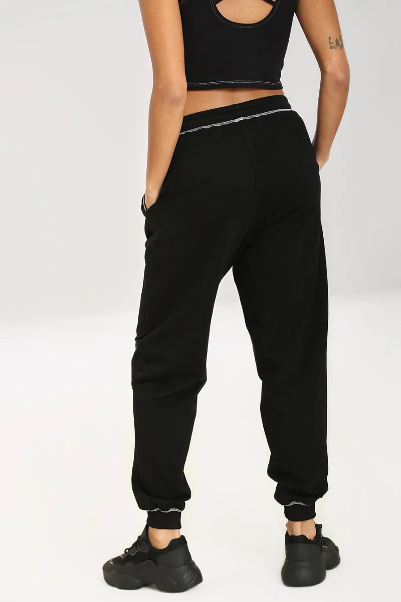 Hell Bunny Petal Joggers Black Clearance