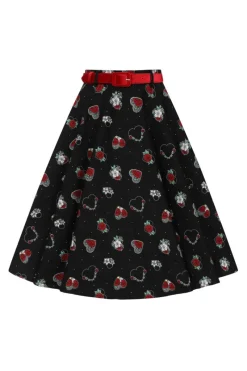 Hell Bunny Petals 50's Skirt Black Outlet