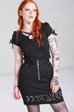 Hell Bunny Phaze Skirt Black Clearance