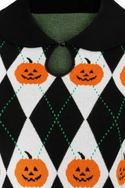 Hell Bunny Pumpkin Head Top Black/White Online