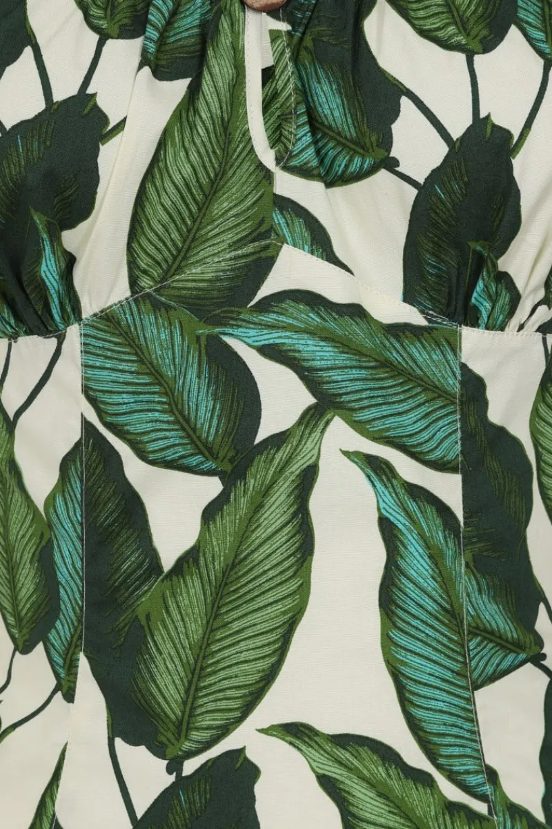 Hell Bunny Rainforest Top Ivory Outlet