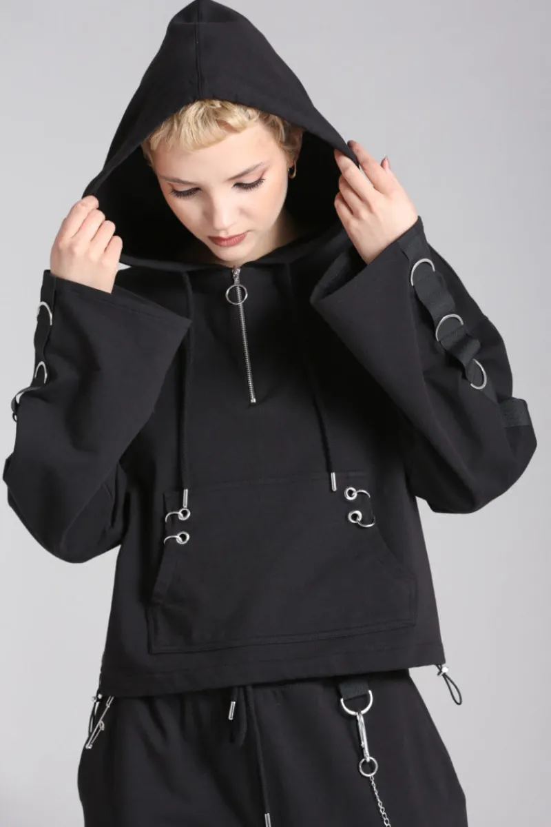 Hell Bunny Ramona Hoodie Black Online