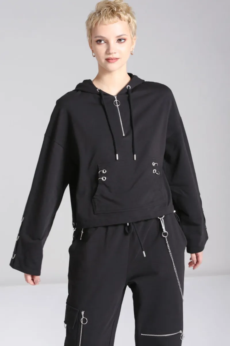 Hell Bunny Ramona Hoodie Black Online