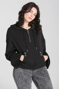 Hell Bunny Ramona Hoodie Black Online