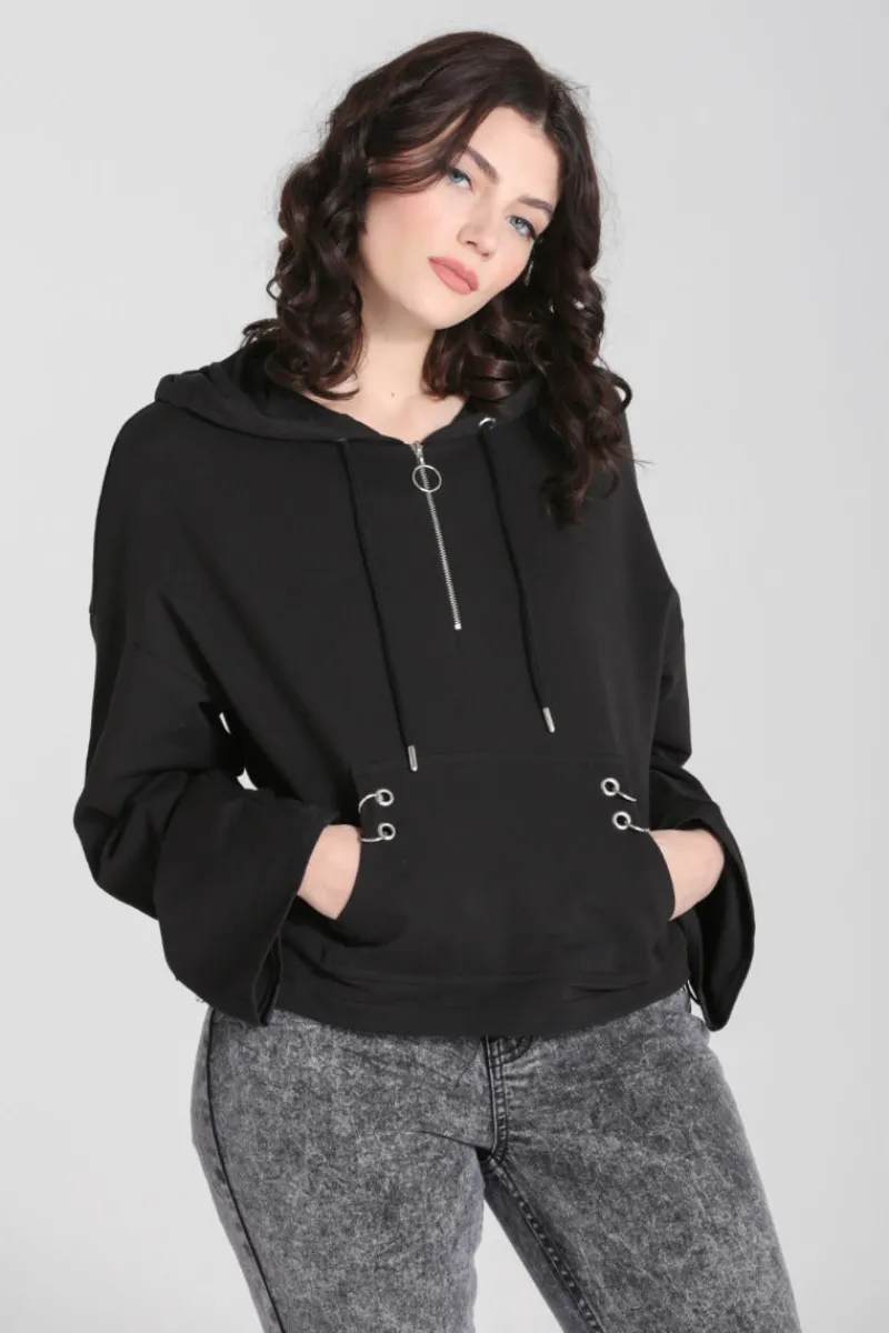 Hell Bunny Ramona Hoodie Black Online