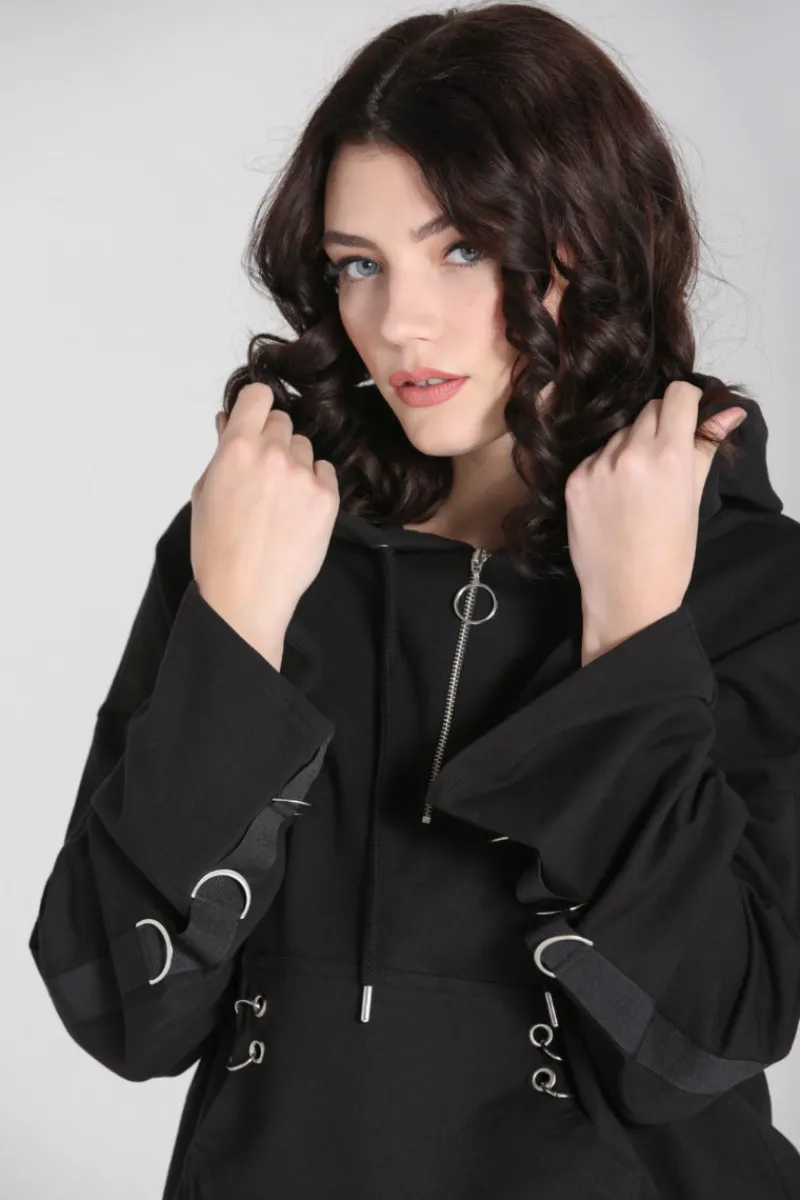 Hell Bunny Ramona Hoodie Black Online