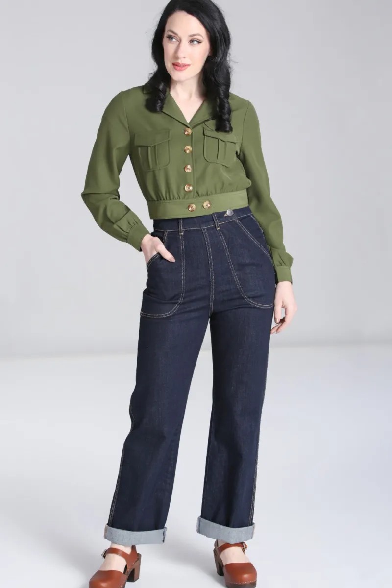 Hell Bunny Ravenwood Jacket Khaki