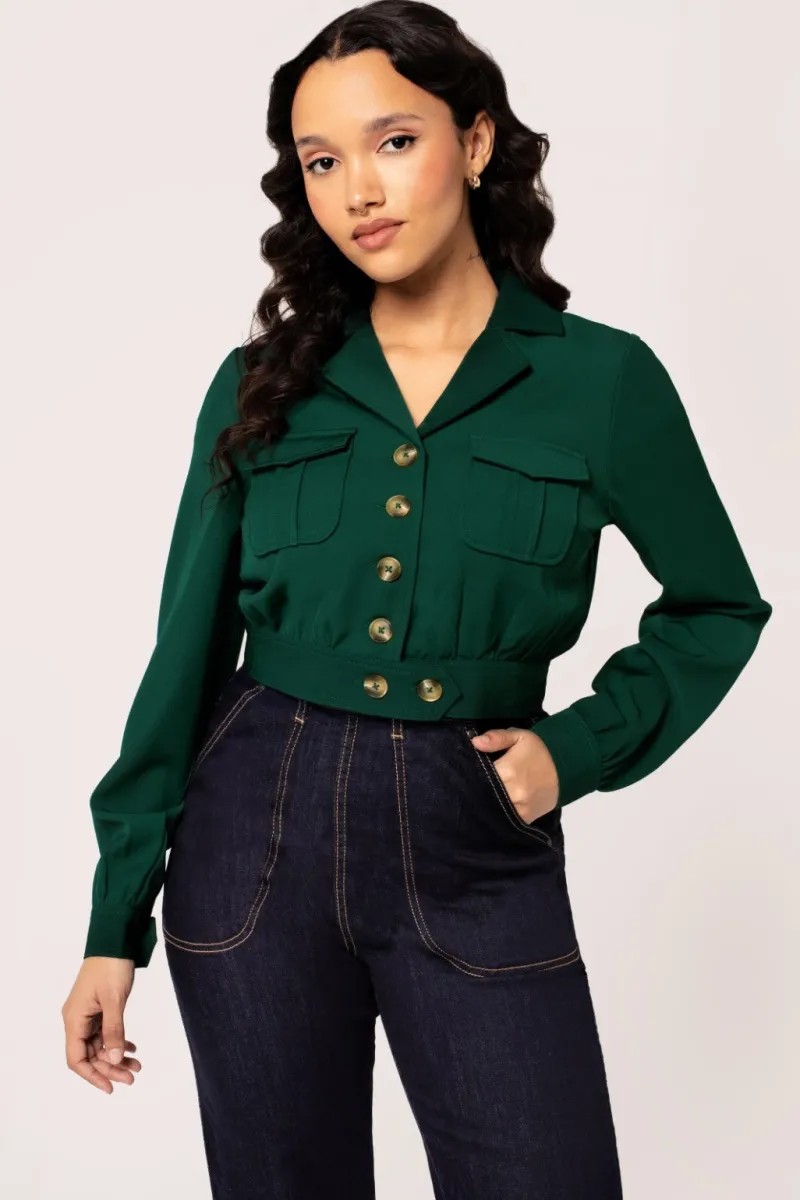 Hell Bunny Ravenwood Jacket Khaki