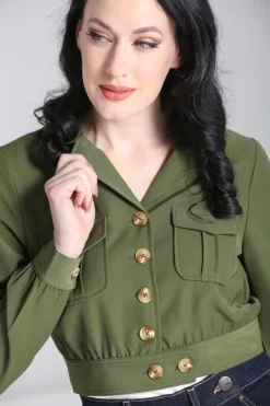 Hell Bunny Ravenwood Jacket Khaki