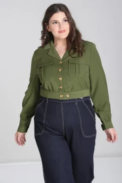 Hell Bunny Ravenwood Jacket Khaki