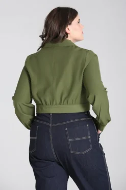 Hell Bunny Ravenwood Jacket Khaki