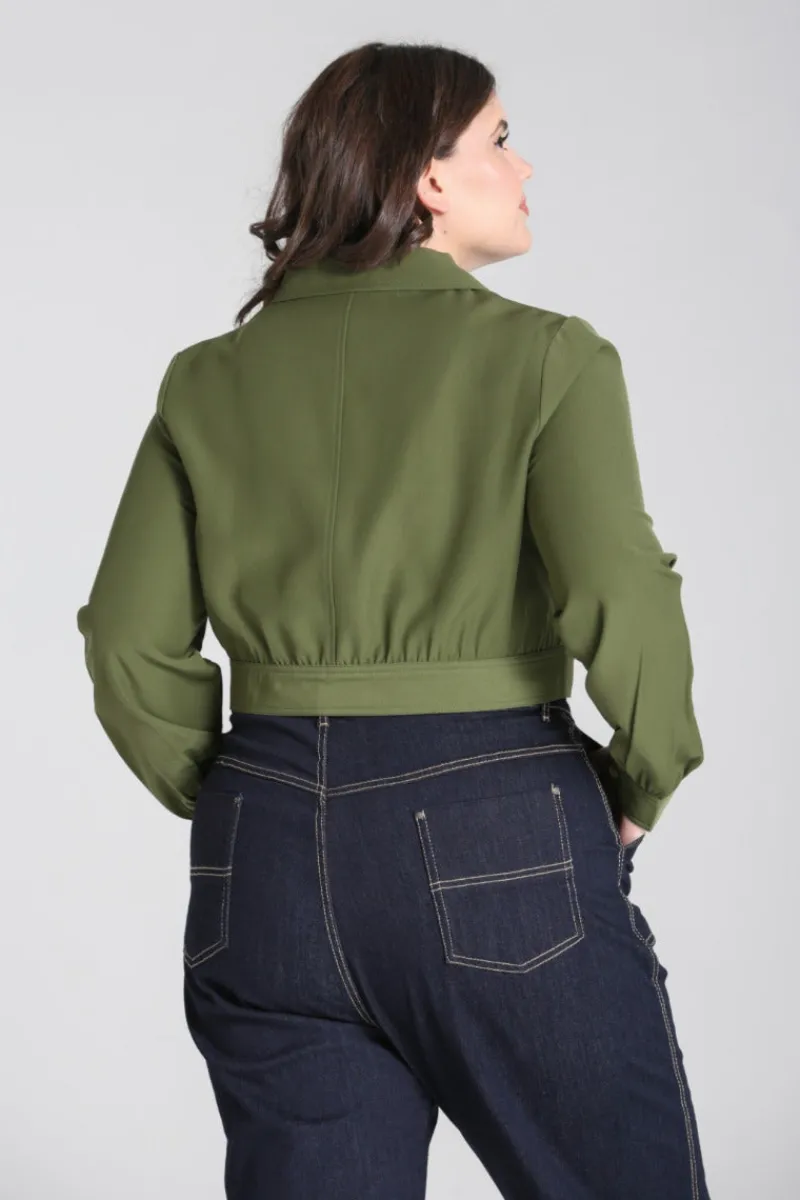 Hell Bunny Ravenwood Jacket Khaki