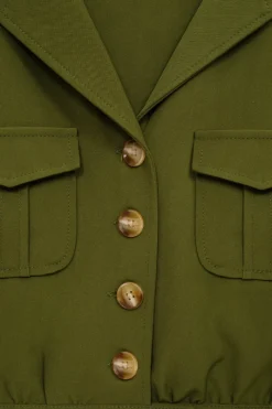 Hell Bunny Ravenwood Jacket Khaki