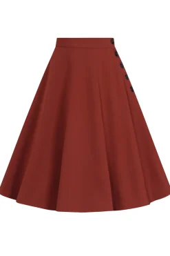 Hell Bunny Ravenwood Skirt Brown Hot