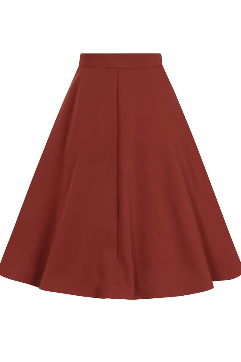 Hell Bunny Ravenwood Skirt Brown Hot