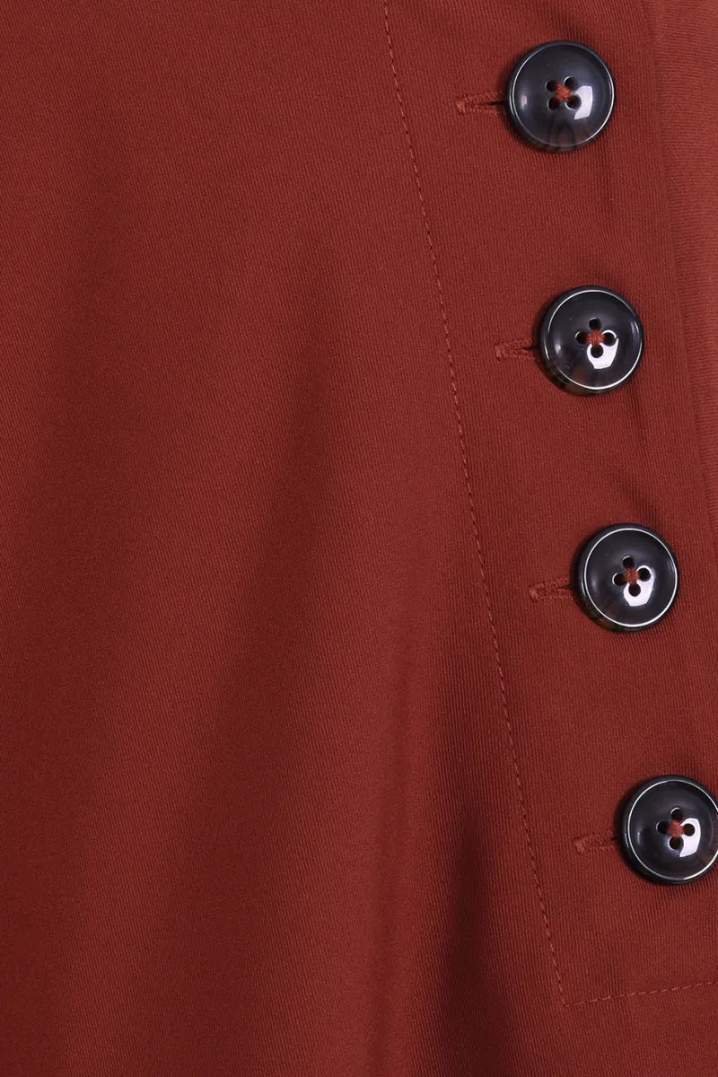 Hell Bunny Ravenwood Skirt Brown Hot