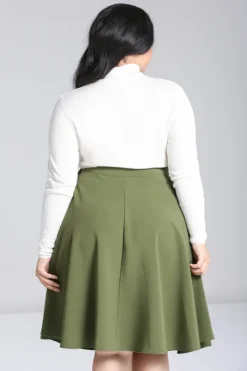 Hell Bunny Ravenwood Skirt Khaki Sale