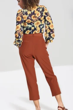 Hell Bunny Ravenwood trousers Brown Outlet