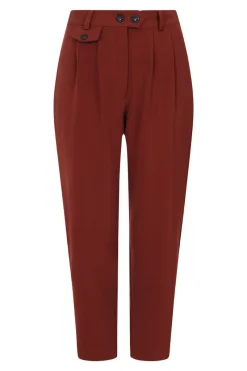 Hell Bunny Ravenwood trousers Brown Outlet