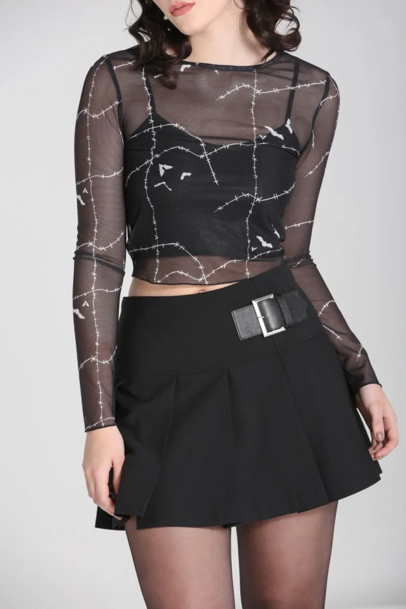 Hell Bunny Rebellion Skirt Black