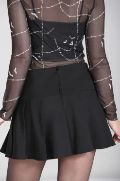 Hell Bunny Rebellion Skirt Black