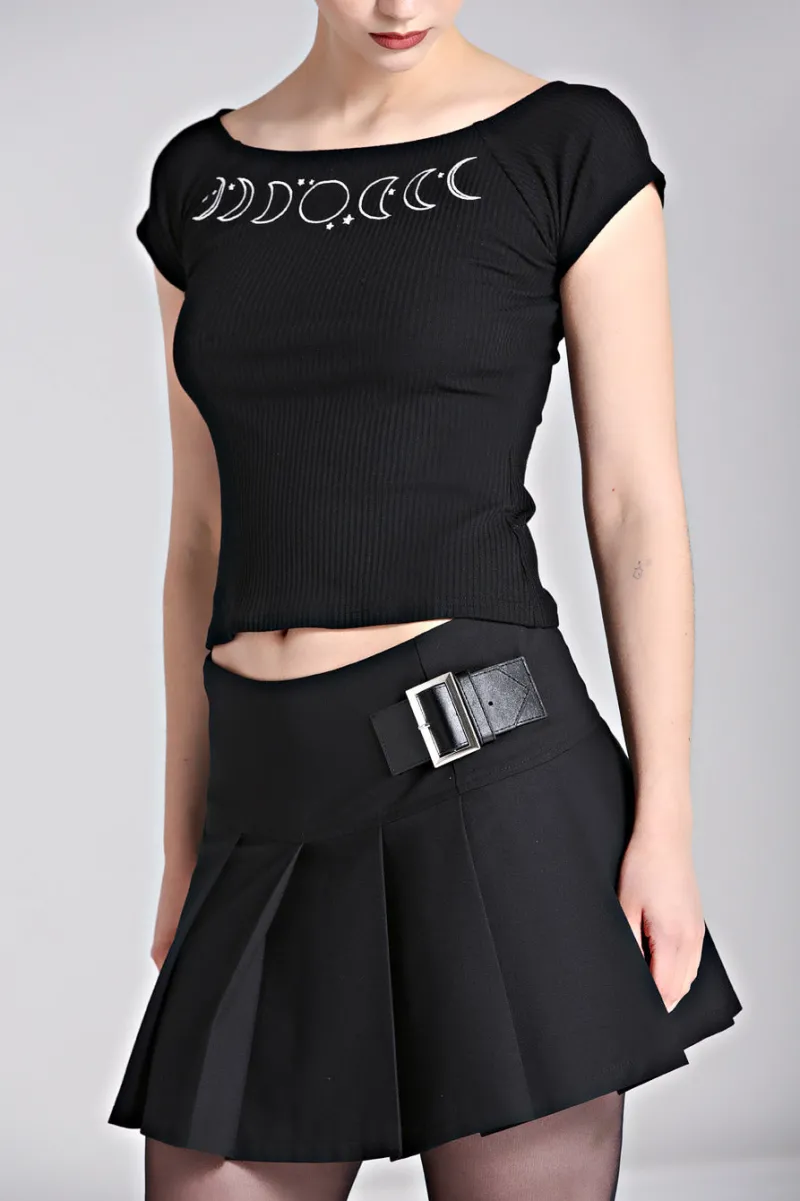 Hell Bunny Rebellion Skirt Black
