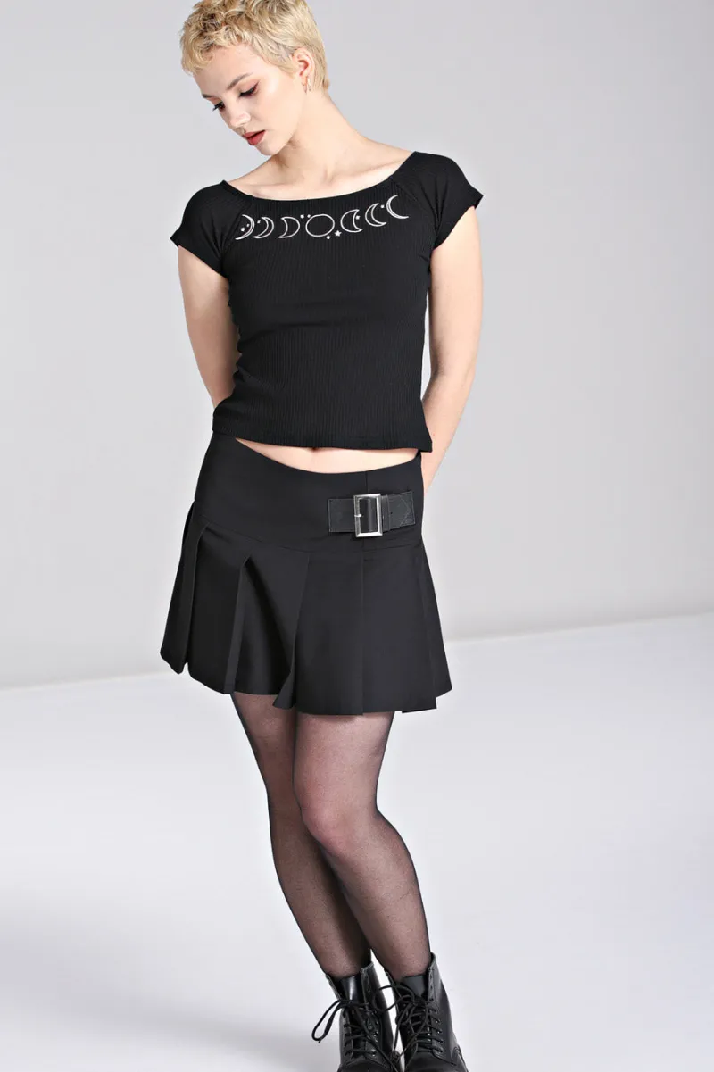 Hell Bunny Rebellion Skirt Black
