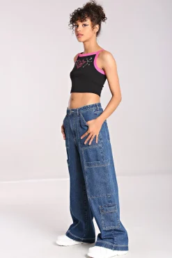 Hell Bunny Reese Jeans Blue Online