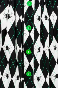 Hell Bunny Regina Skirt Black/White Discount