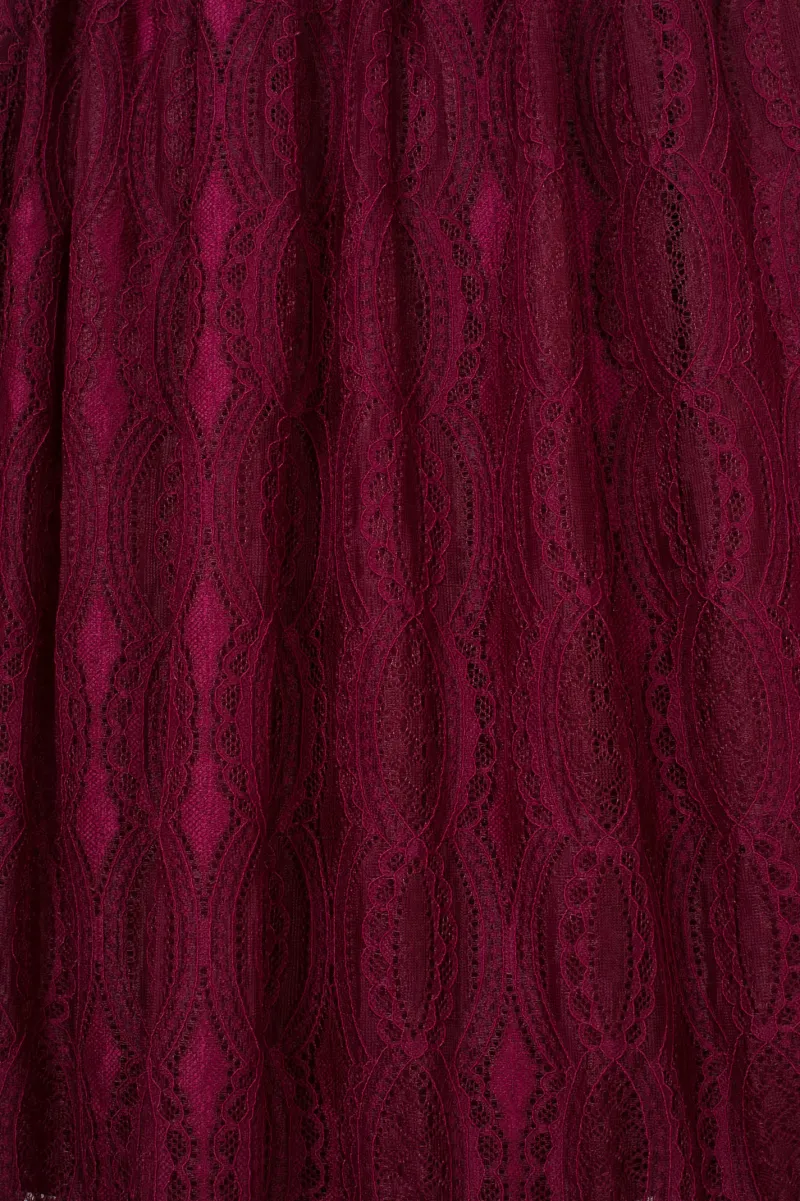 Hell Bunny Rhea Skirt Burgundy Hot