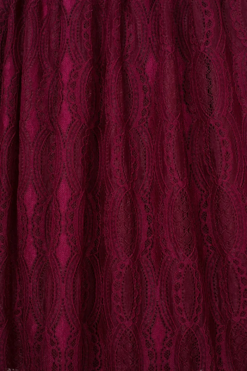 Hell Bunny Rhea Skirt Burgundy Hot