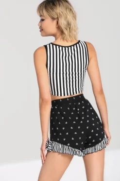 Hell Bunny Ribcage Crop Top Black Best