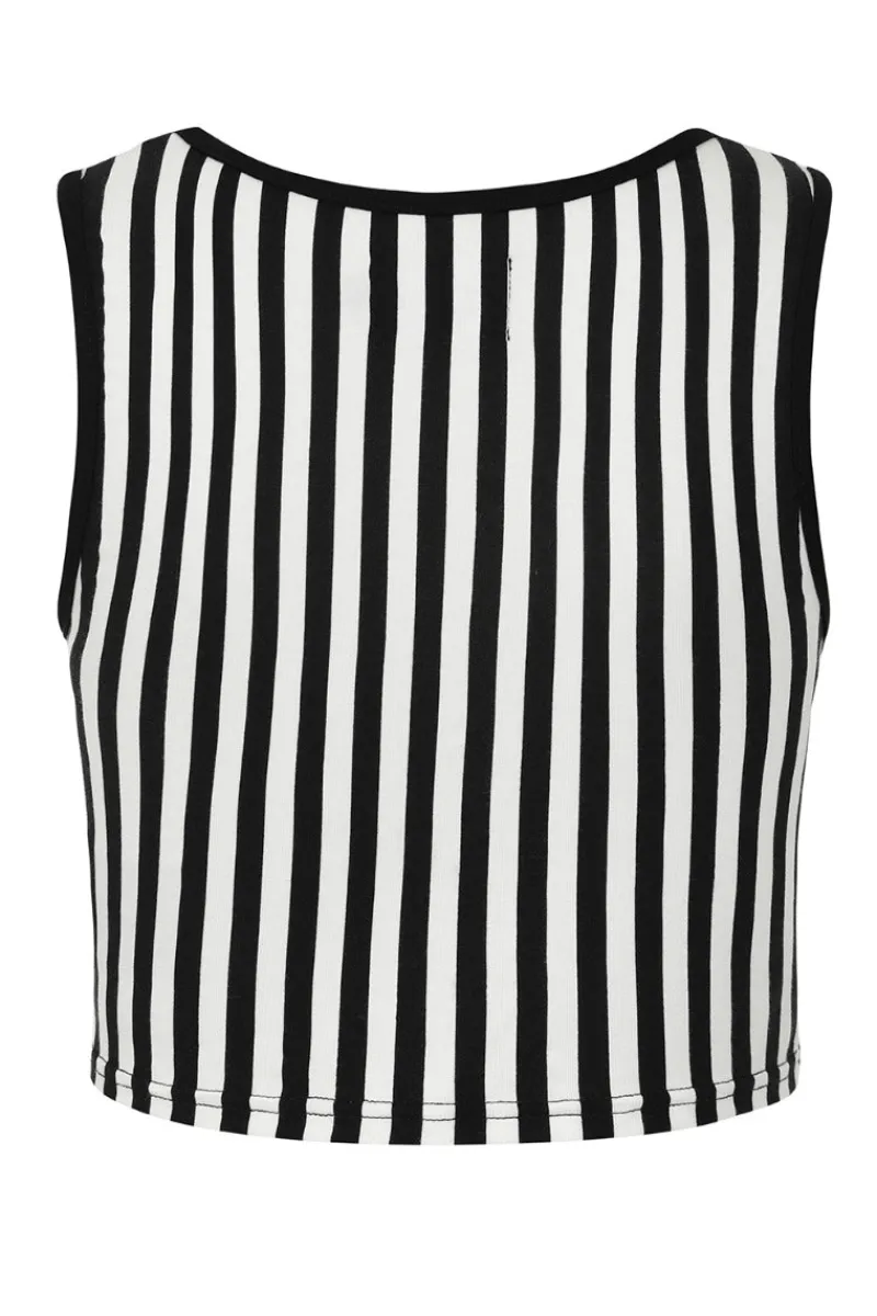 Hell Bunny Ribcage Crop Top Black Best