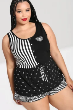 Hell Bunny Ribcage Crop Top Black Best