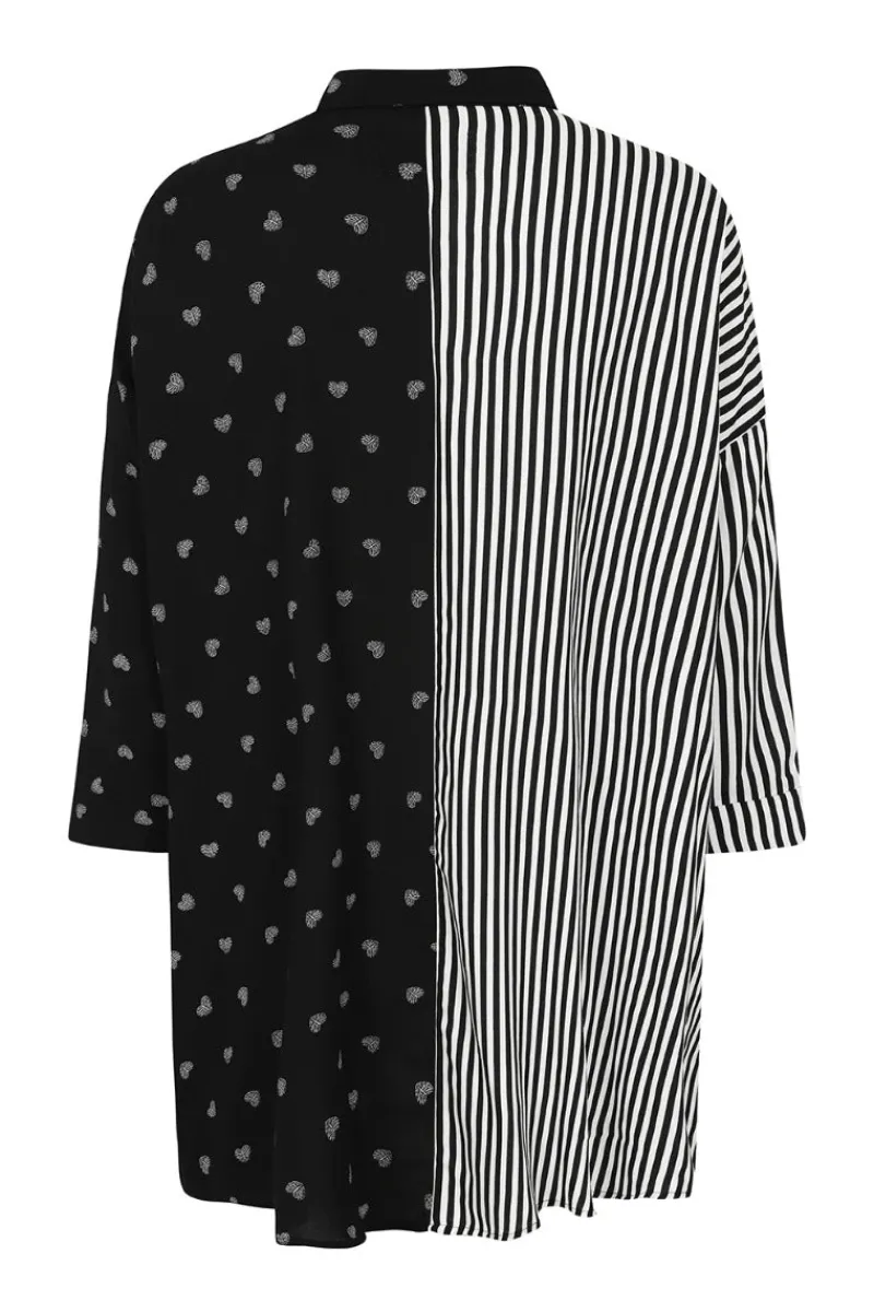 Hell Bunny Ribcage Oversized Shirt Black Outlet