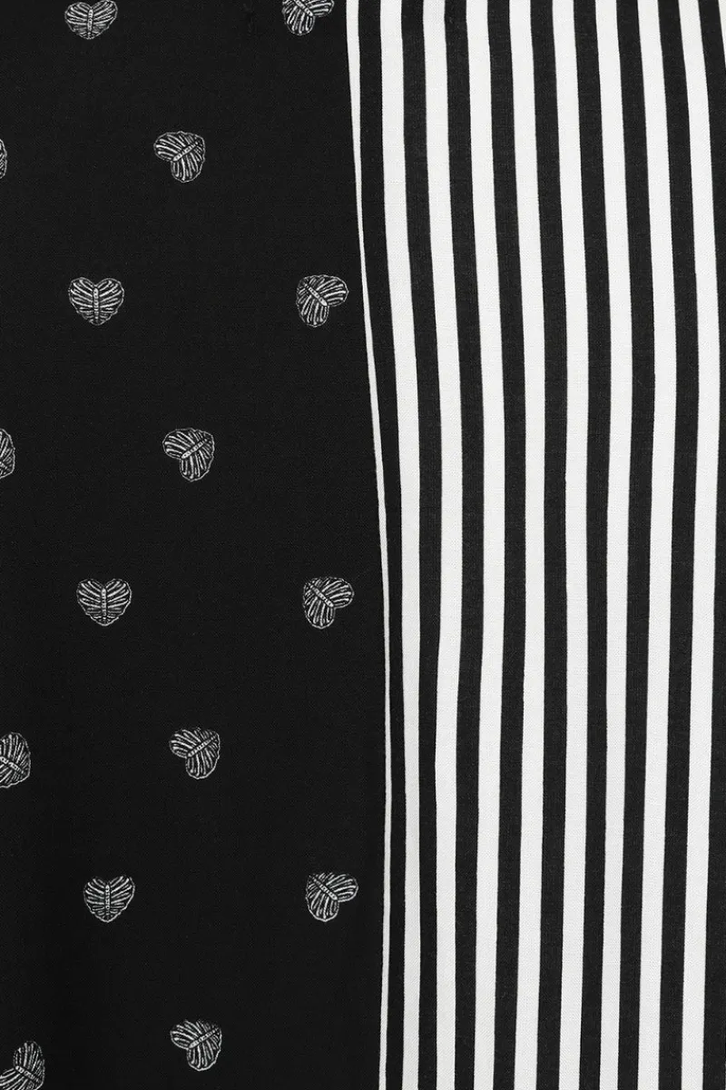 Hell Bunny Ribcage Oversized Shirt Black Outlet