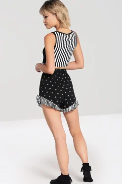 Hell Bunny Ribcage Shorts Black Hot