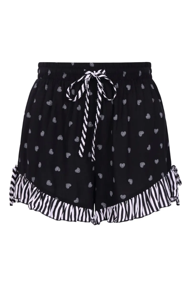 Hell Bunny Ribcage Shorts Black Hot