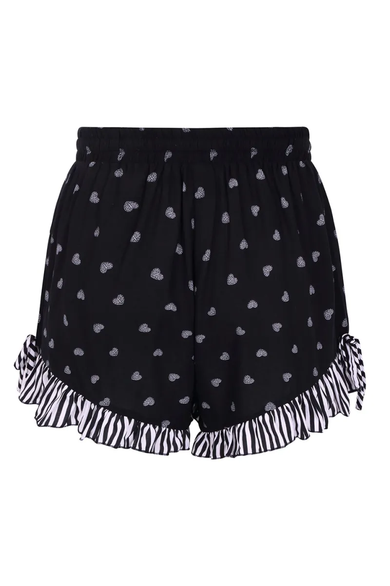 Hell Bunny Ribcage Shorts Black Hot