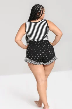 Hell Bunny Ribcage Shorts Black Hot