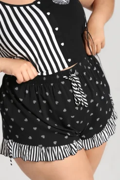 Hell Bunny Ribcage Shorts Black Hot