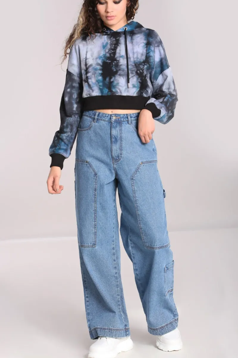 Hell Bunny Rider Jeans Blue Hot