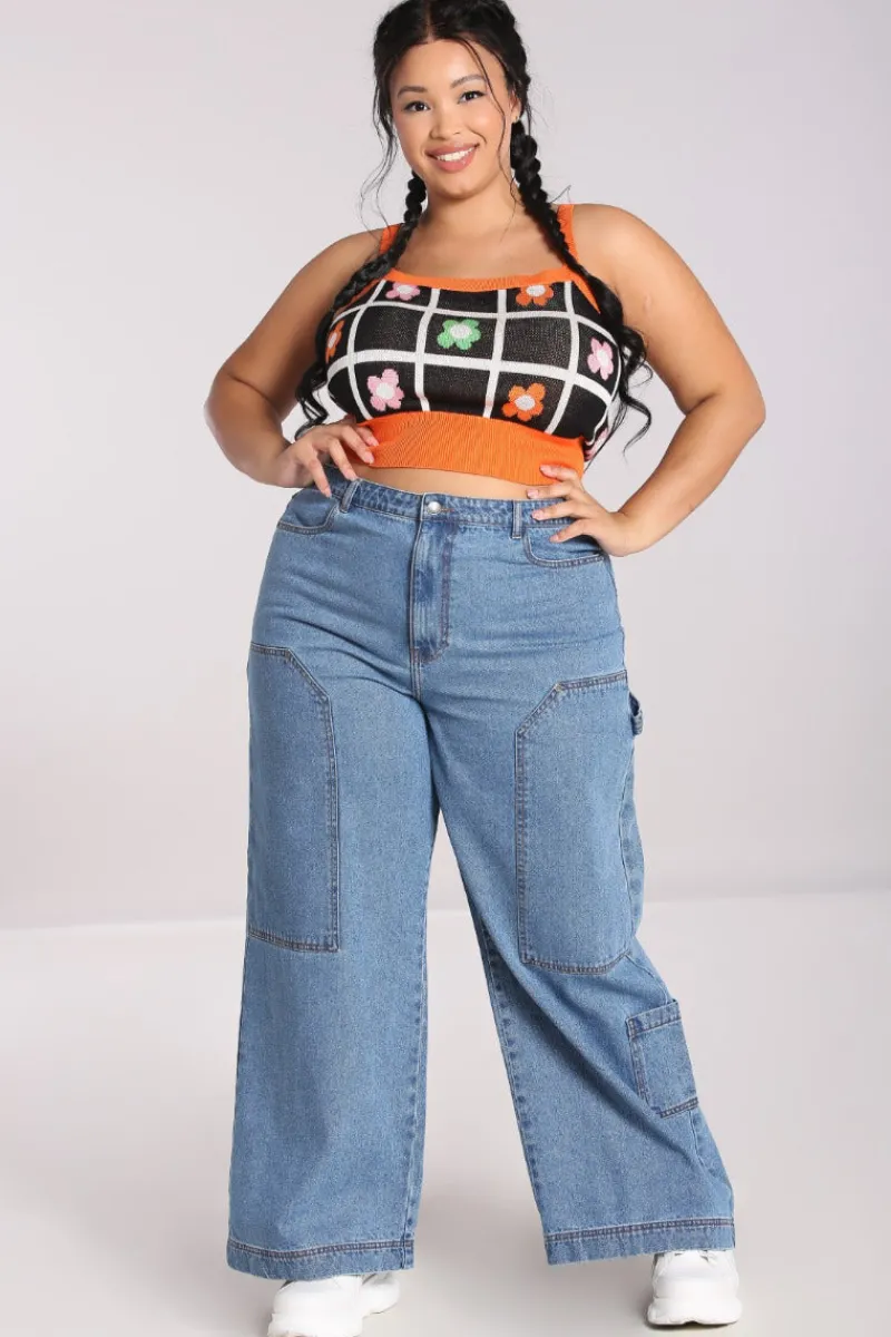 Hell Bunny Rider Jeans Blue Hot