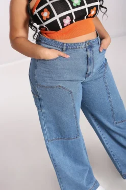 Hell Bunny Rider Jeans Blue Hot